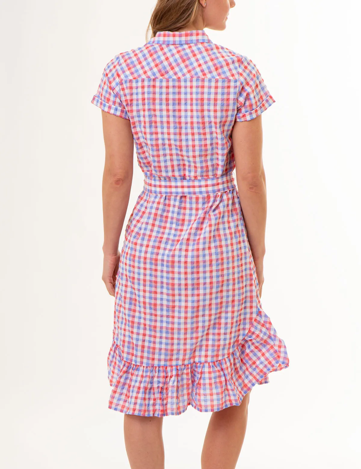 GINGHAM RUFFLE HEM DRESS sold by U.S. Polo Assn. product image thumbnail 3
