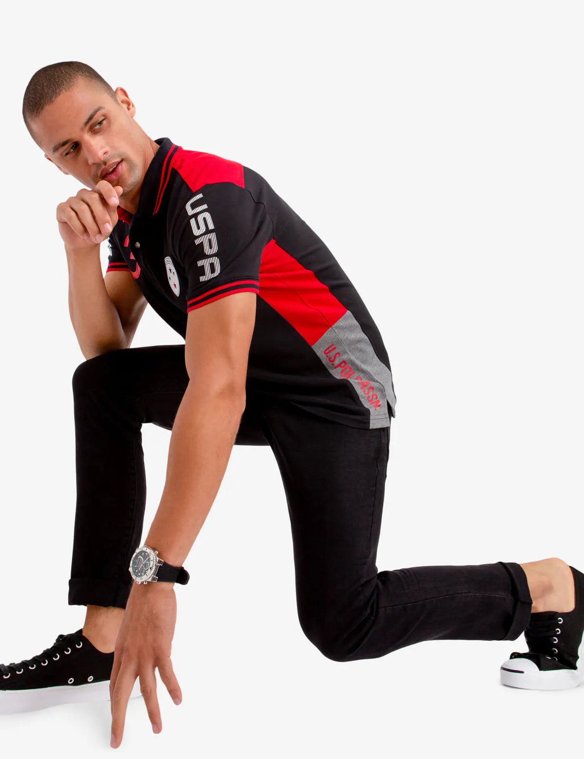 COLORBLOCK PATCH POLO SHIRT sold by U.S. Polo Assn. product image thumbnail 2