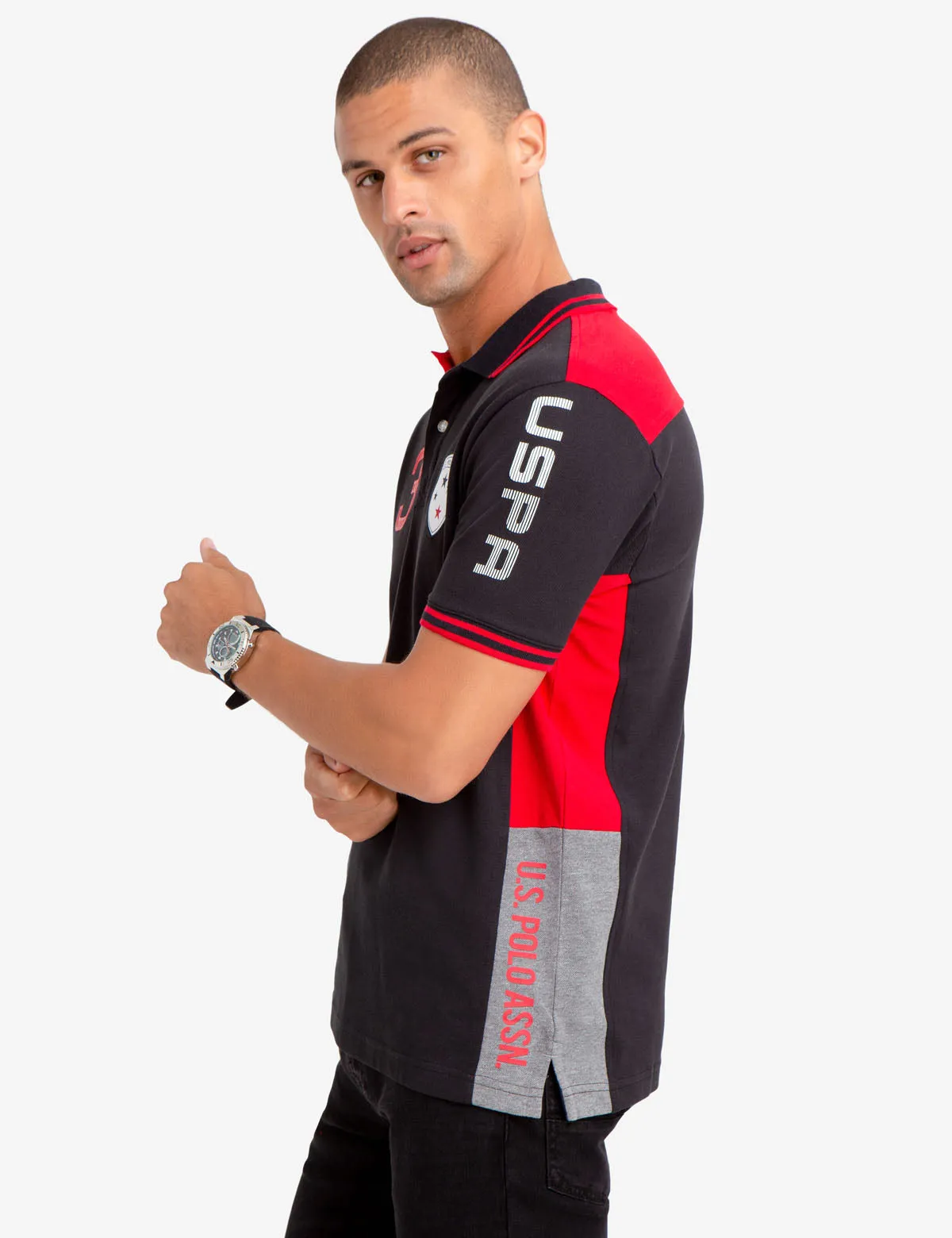 COLORBLOCK PATCH POLO SHIRT sold by U.S. Polo Assn. product image thumbnail 3