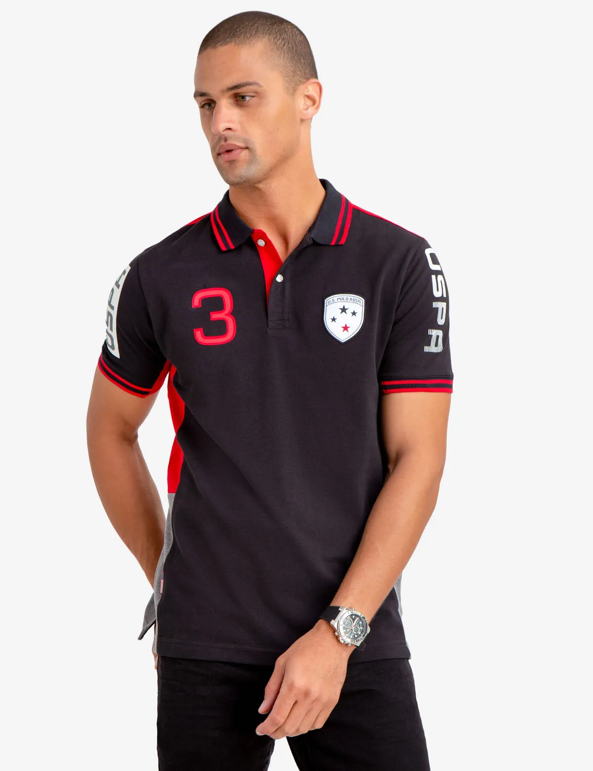 COLORBLOCK PATCH POLO SHIRT sold by U.S. Polo Assn.