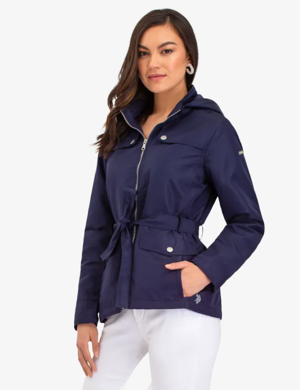 HOODED JACKET WITH BELT sold by U.S. Polo Assn.