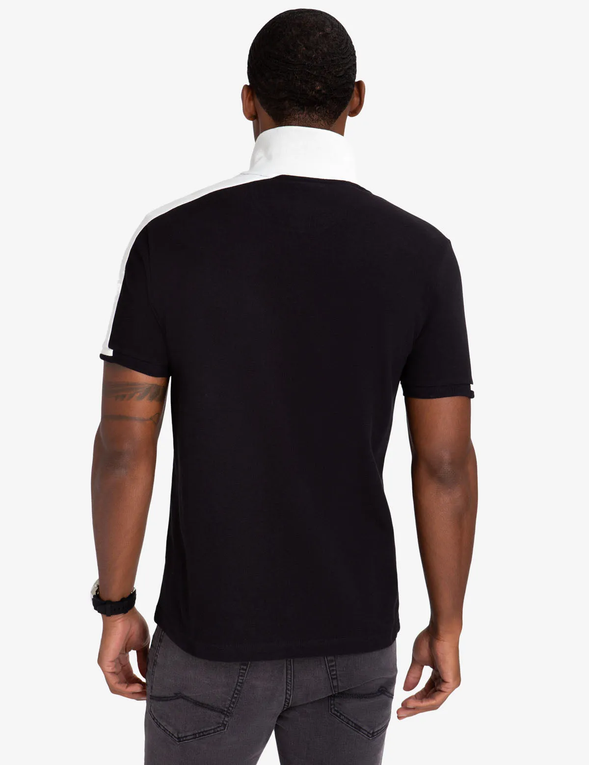 BLACK MALLET SLIM FIT ZIPPER POLO SHIRT sold by U.S. Polo Assn. product image thumbnail 4