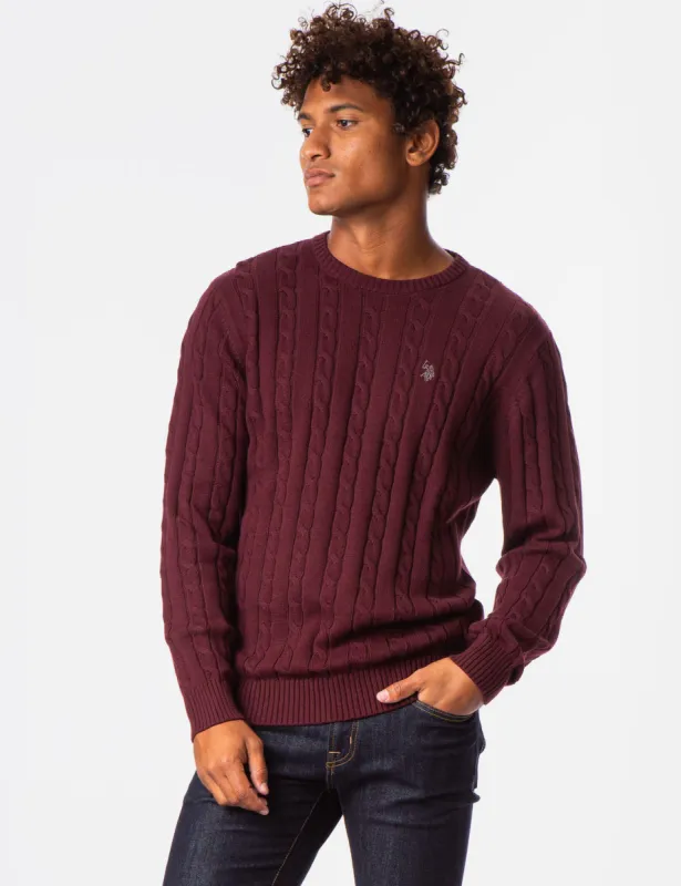 ALL OVER CABLE CREW NECK SWEATER sold by U.S. Polo Assn.