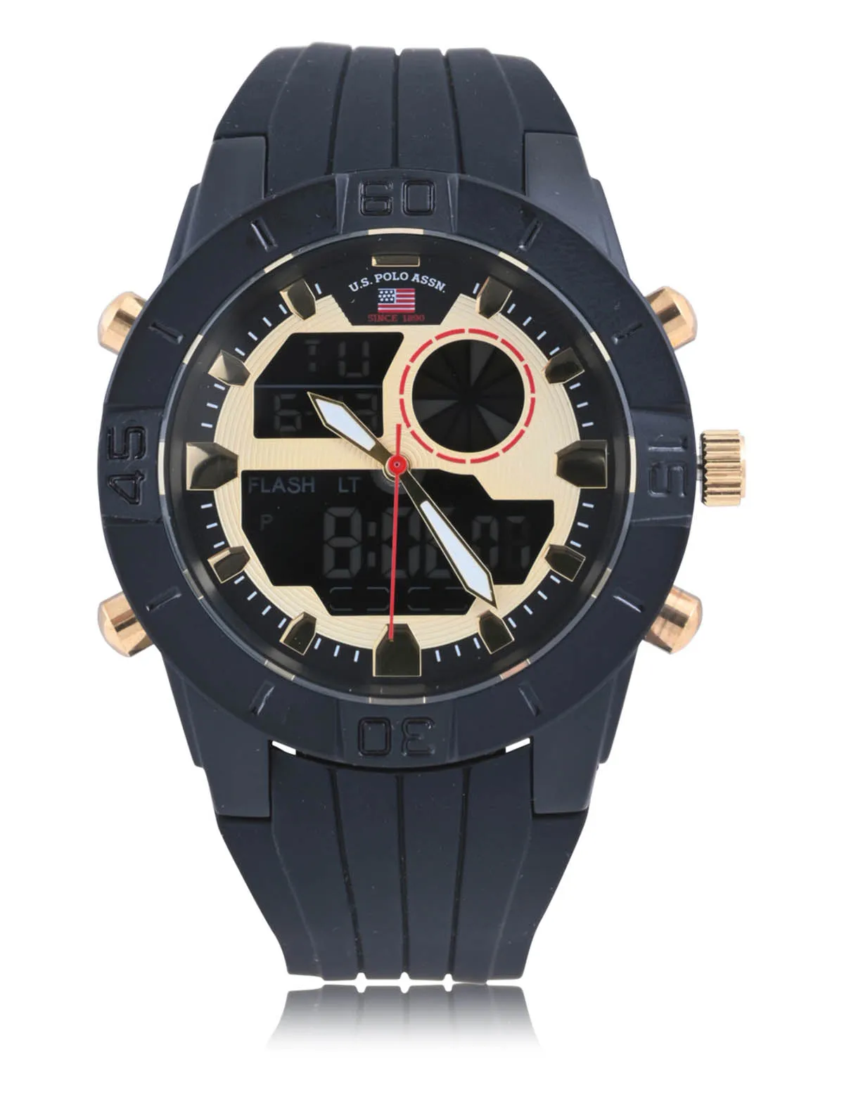 MEN'S BLACK STRAP WITH GOLD ACCENTS ANA DIGI WATCH sold by U.S. Polo Assn. product image thumbnail 5
