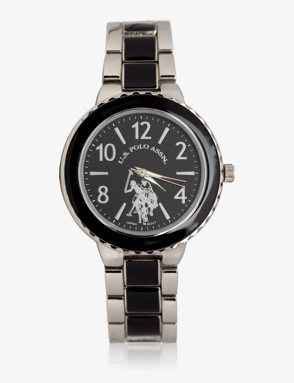 USPA WOMEN'S BLACK & SILVER TONE WATCH sold by U.S. Polo Assn.