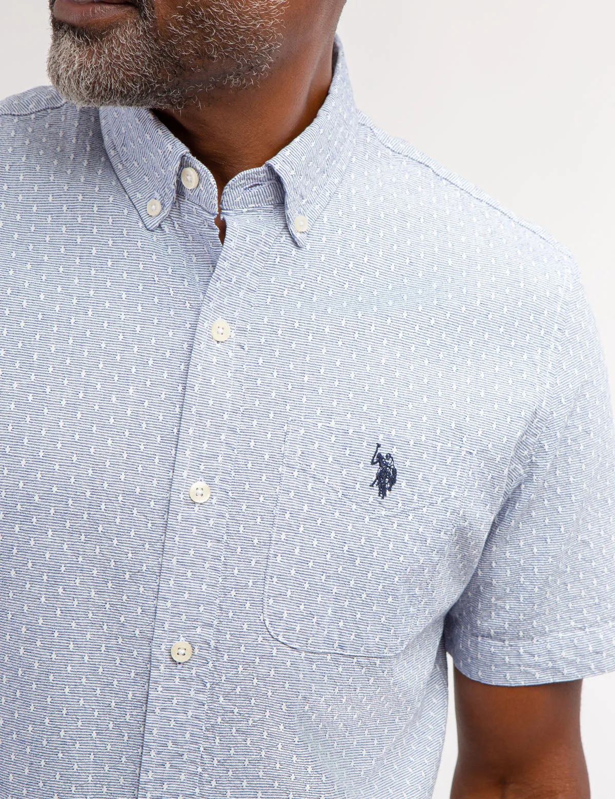 YARN DYE DOBBY PATTERN SHORT SLEEVE SHIRT sold by U.S. Polo Assn. product image thumbnail 2