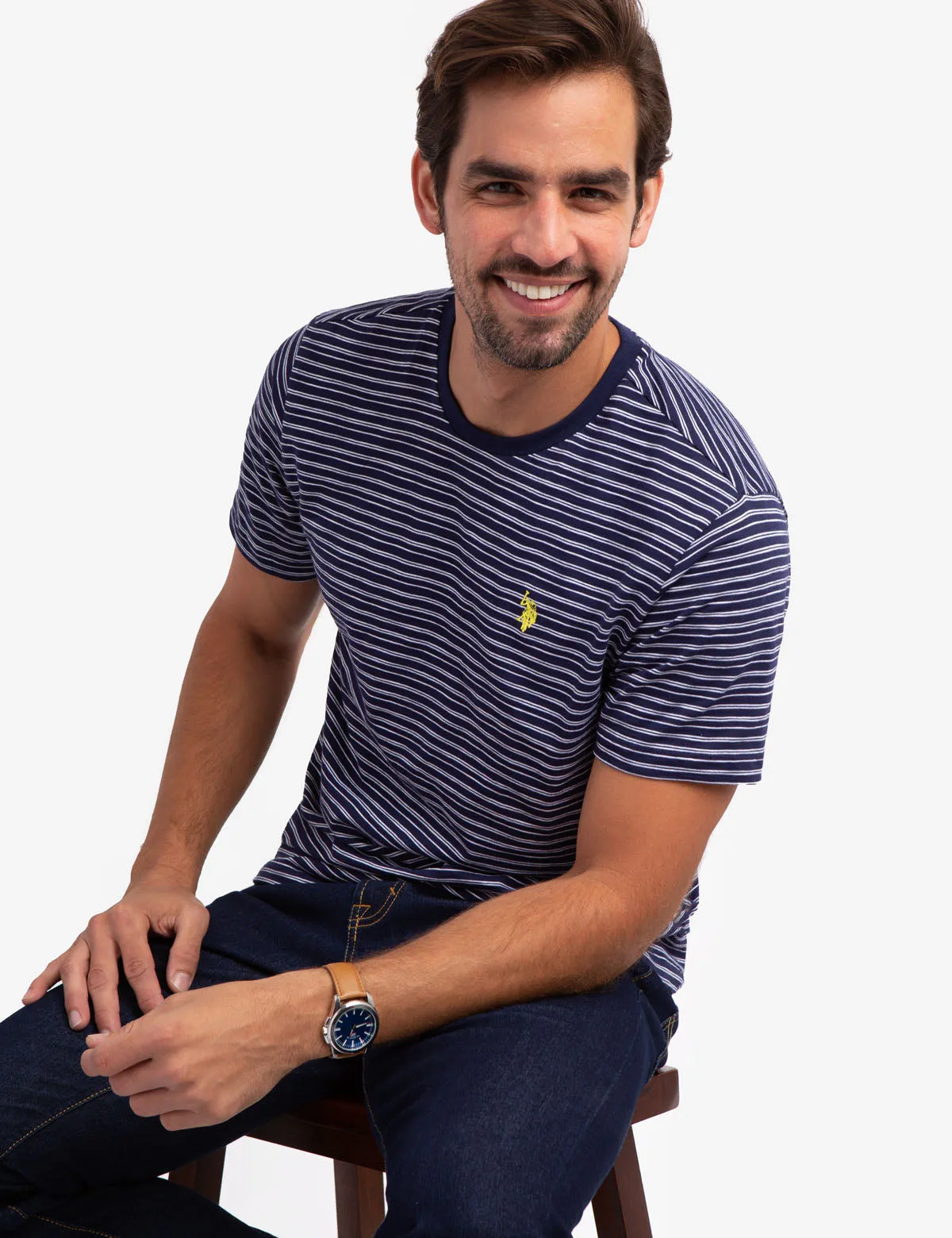 STRIPE SLUB JERSEY T-SHIRT sold by U.S. Polo Assn. product image thumbnail 3
