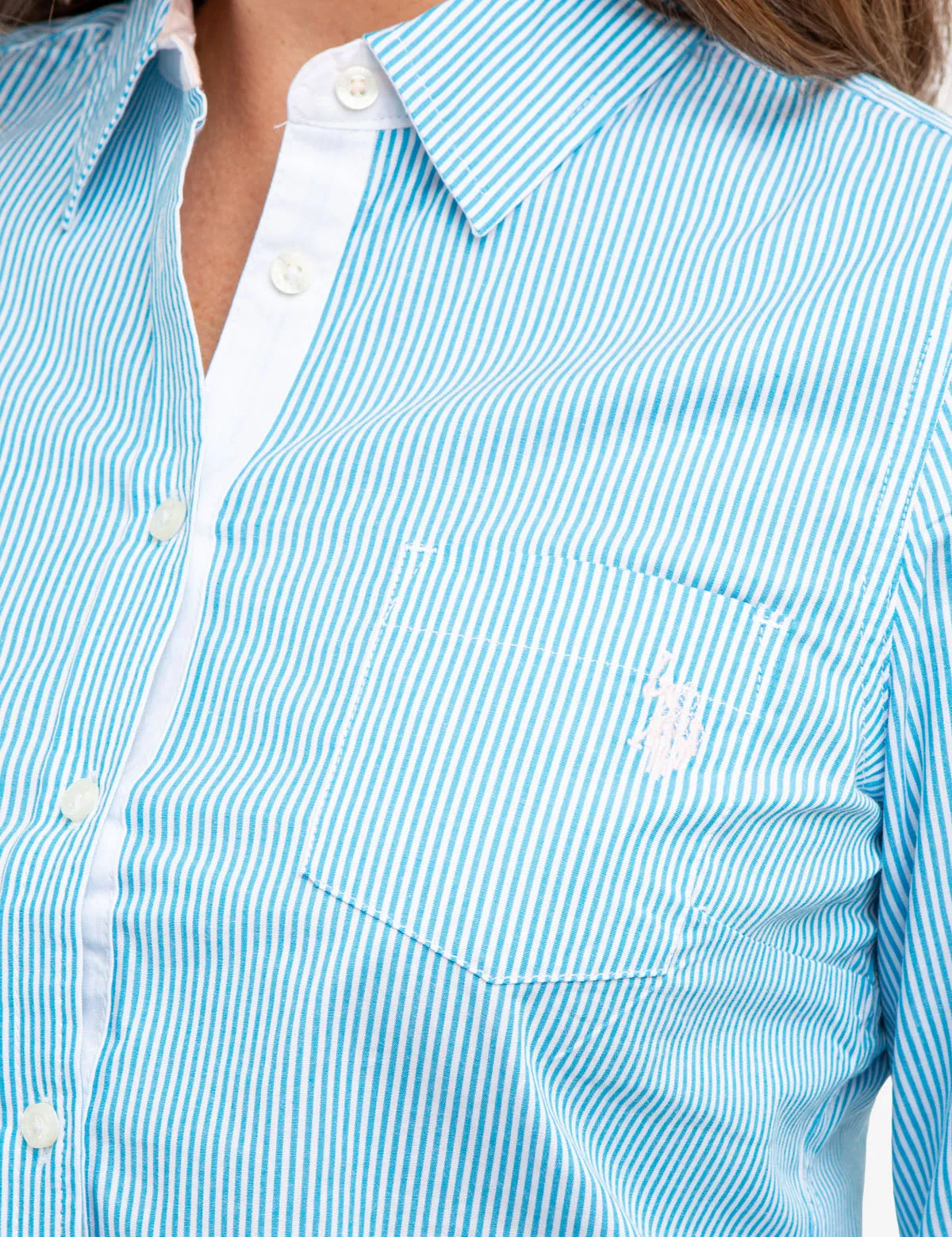 STRIPED POPLIN LONG SLEEVE SHIRT sold by U.S. Polo Assn. product image thumbnail 3