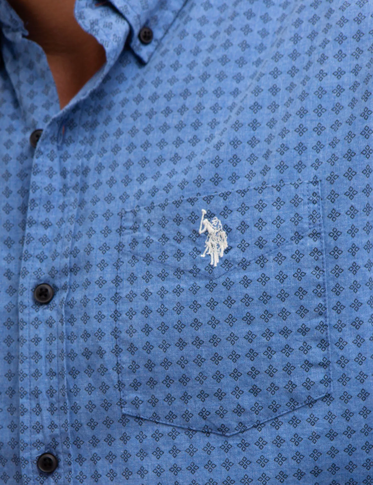 BLACK MALLET SLIM FIT DIAMOND PRINT SHIRT sold by U.S. Polo Assn. product image thumbnail 5