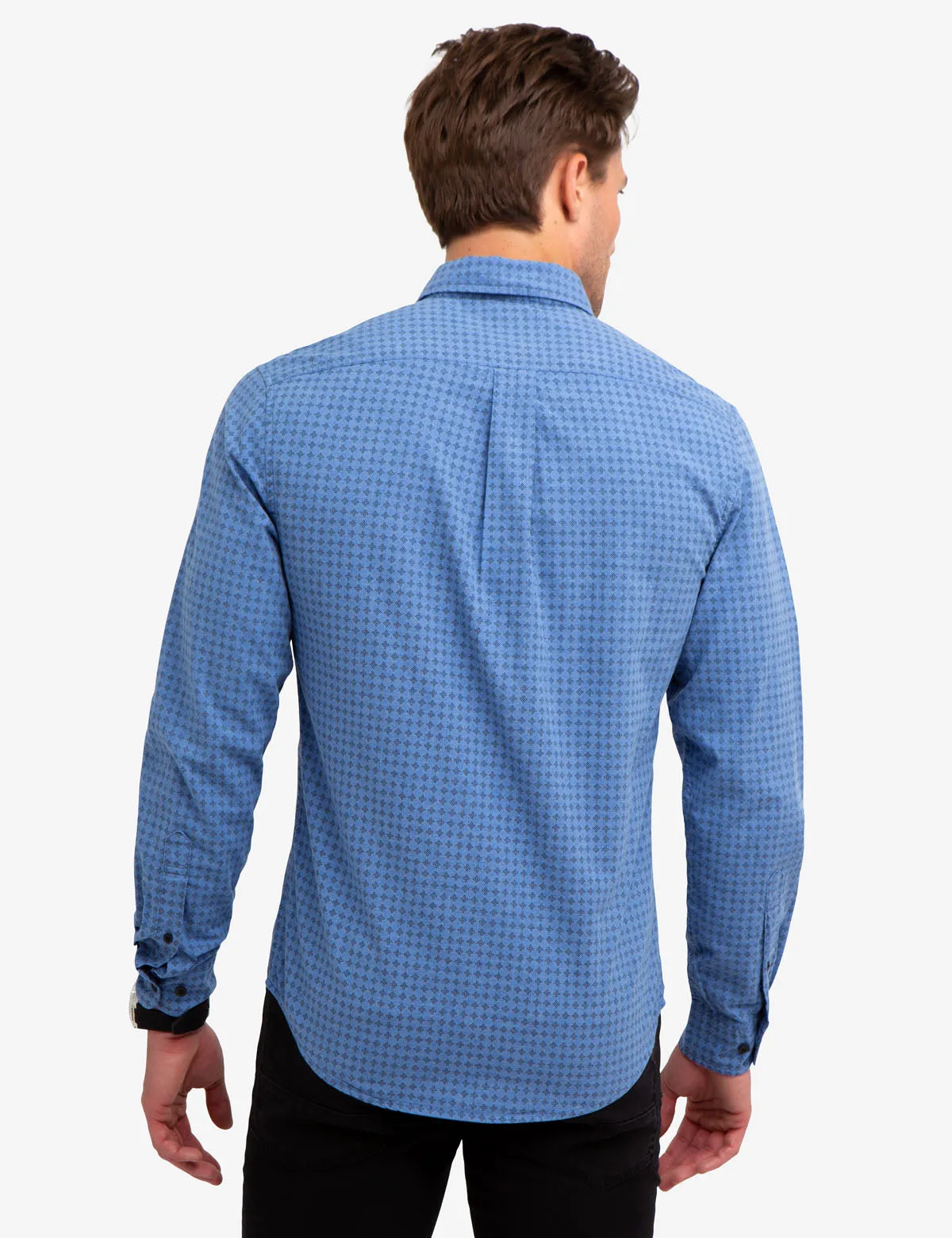 BLACK MALLET SLIM FIT DIAMOND PRINT SHIRT sold by U.S. Polo Assn. product image thumbnail 4