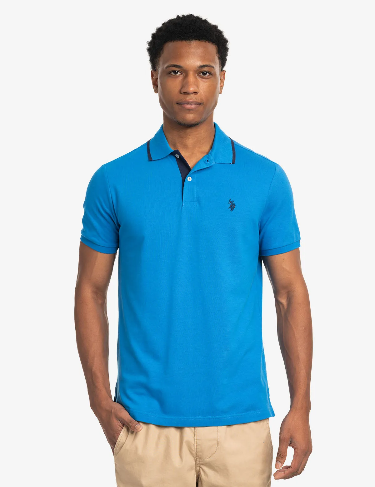 SLIM FIT STRETCH SOLID PIQUE POLO SHIRT sold by U.S. Polo Assn. product image thumbnail 5