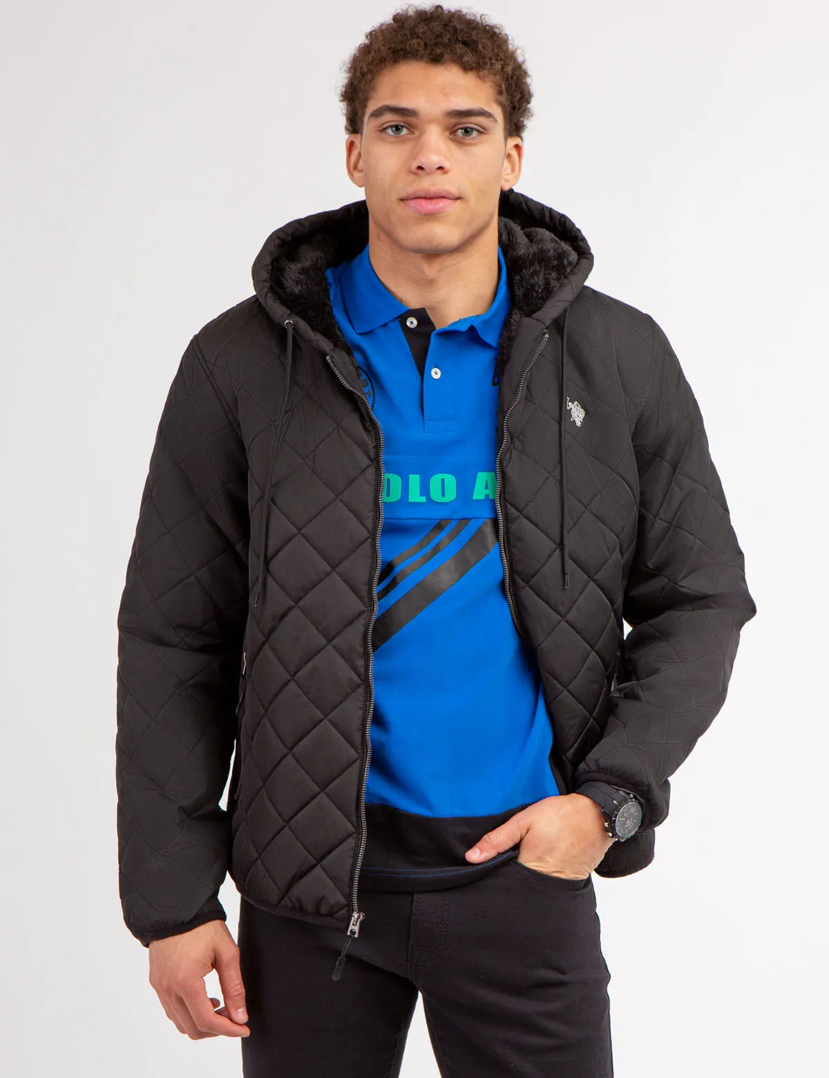 DIAMOND QUILTED FLEECE JACKET sold by U.S. Polo Assn. product image thumbnail 4
