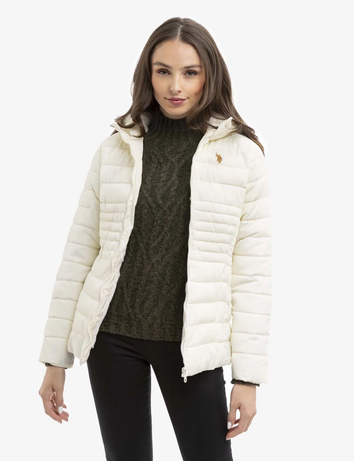COZY QUILTED HOODED PUFFER JACKET sold by U.S. Polo Assn. product image thumbnail 5