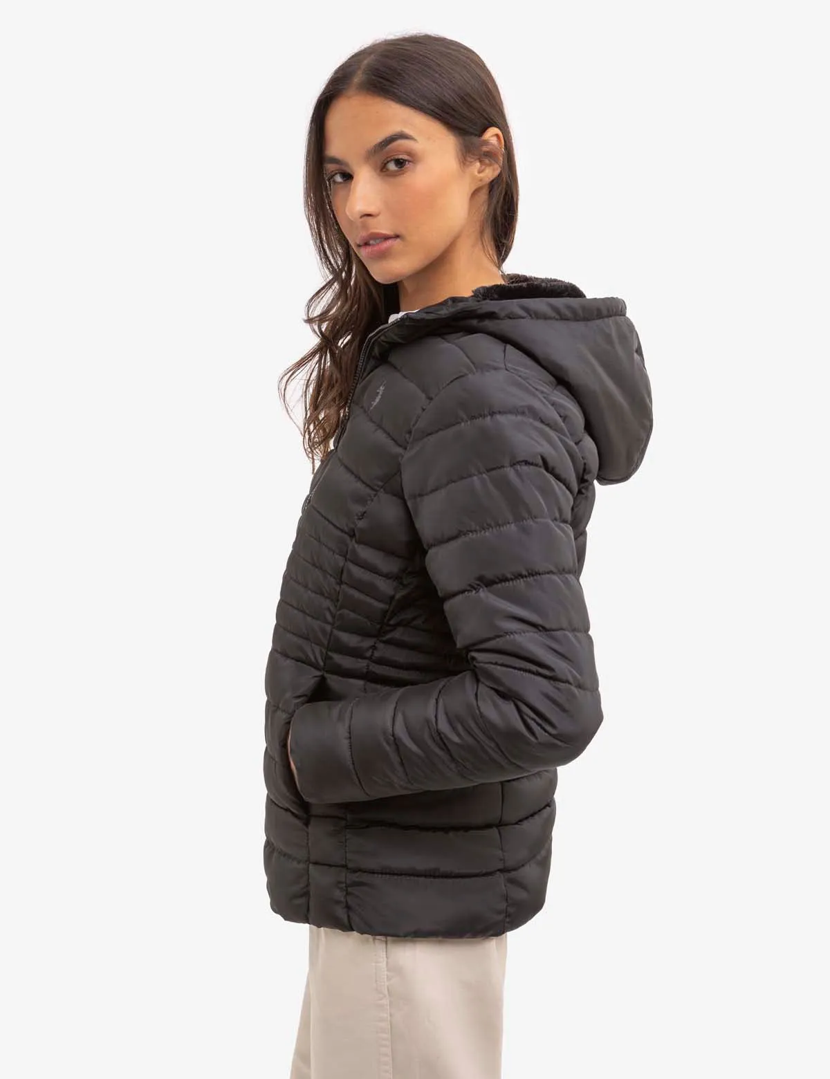 COZY QUILTED HOODED PUFFER JACKET sold by U.S. Polo Assn. product image thumbnail 3