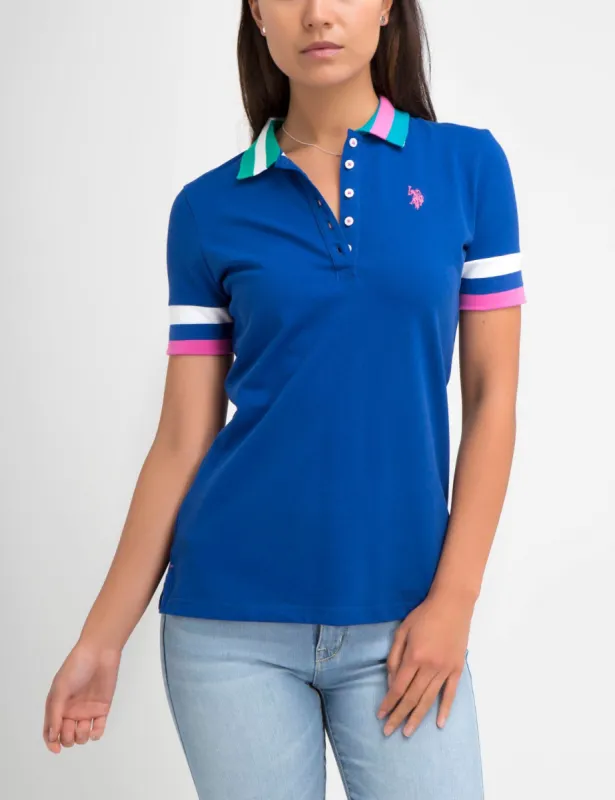 STRETCH MULTI COLOR TIPPED POLO SHIRT sold by U.S. Polo Assn.