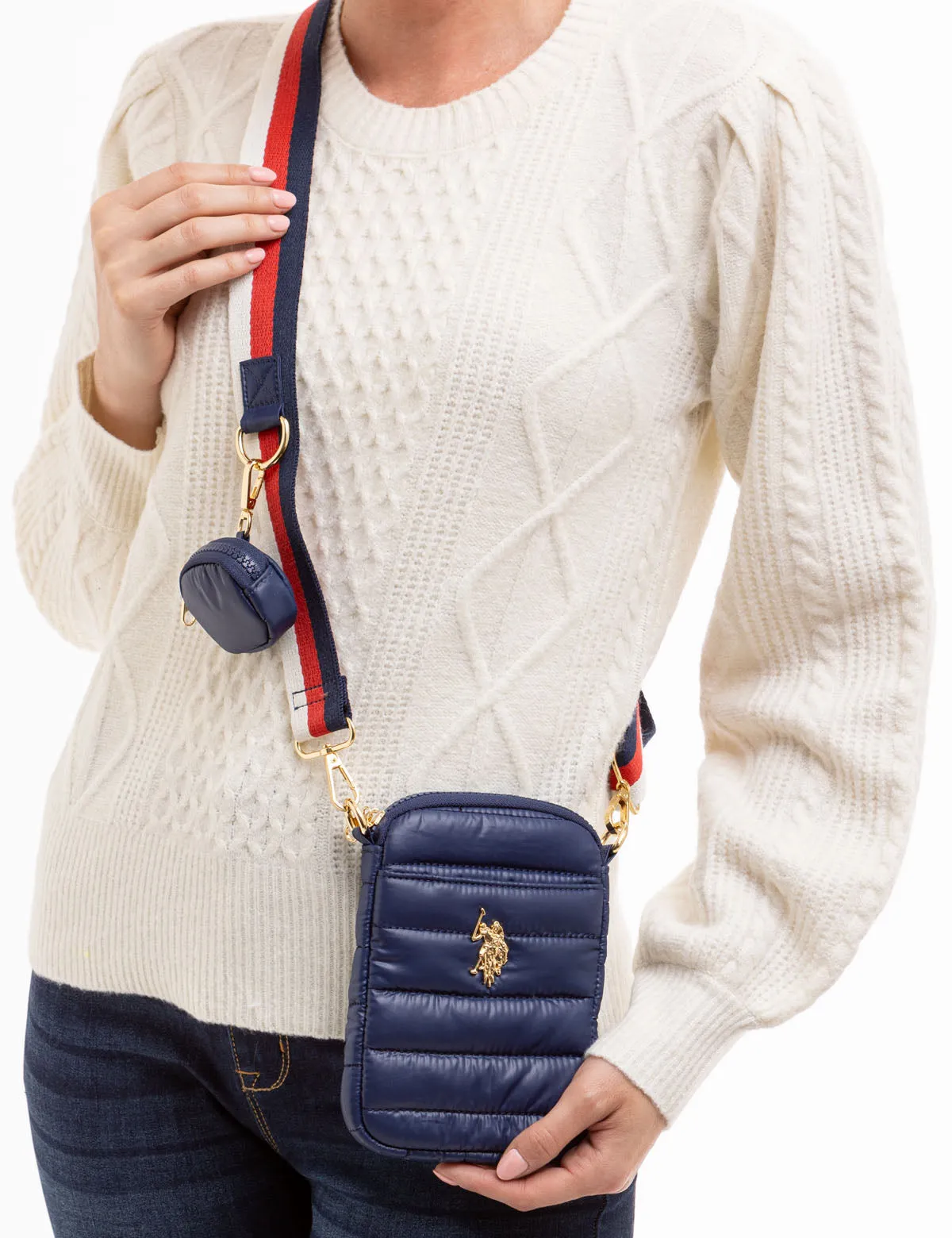 QUILTED PHONE CROSSBODY WITH ZIPPER POUCH sold by U.S. Polo Assn. product image thumbnail 3