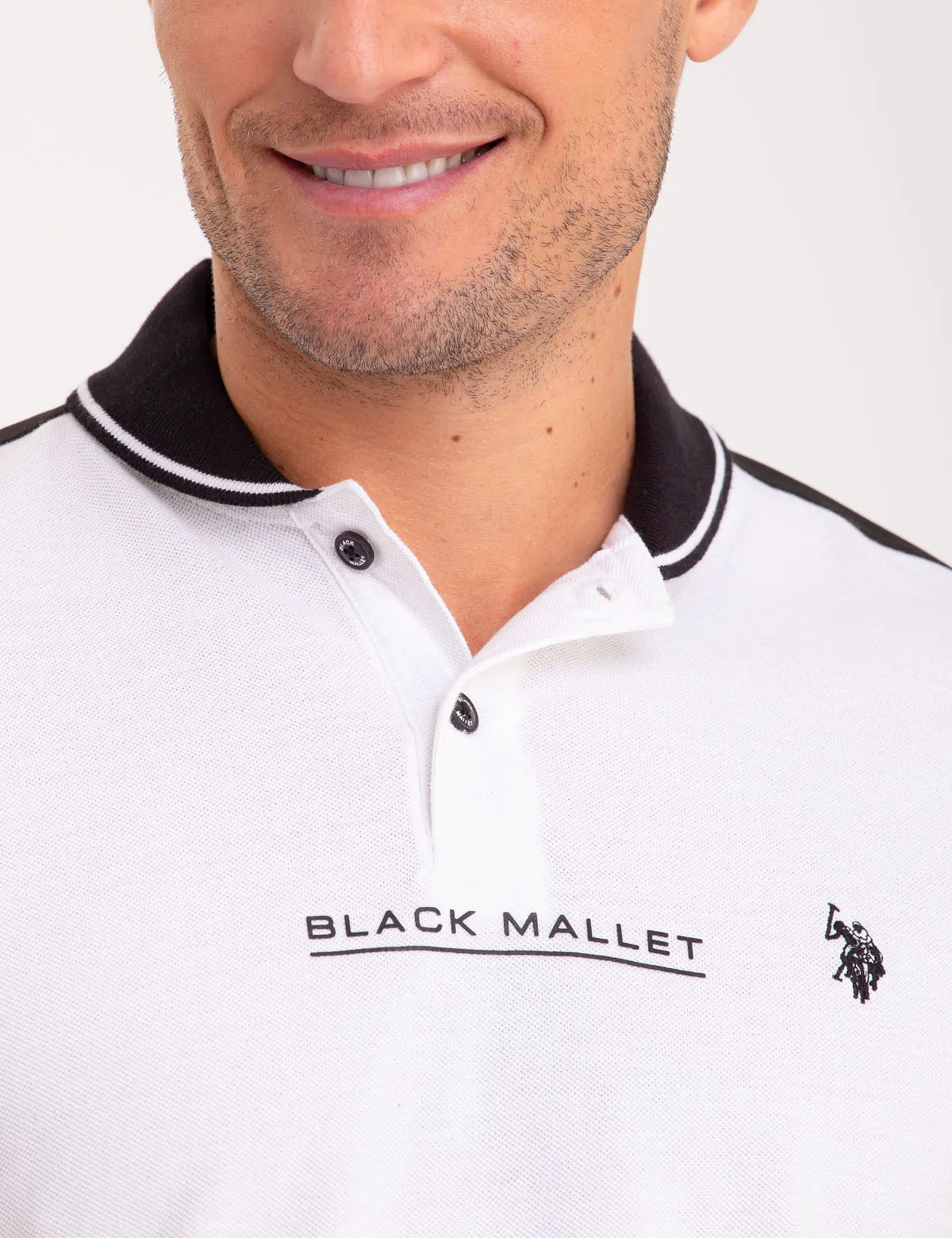 BLACK MALLET SHAWL COLLAR POLO SHIRT sold by U.S. Polo Assn. product image thumbnail 2