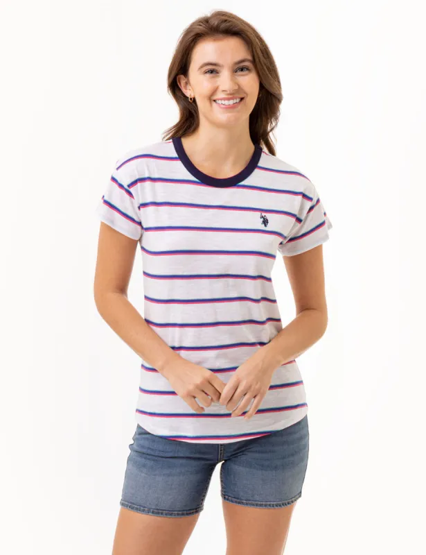 HORIZONTAL WIDE STRIPE RINGER T-SHIRT sold by U.S. Polo Assn.