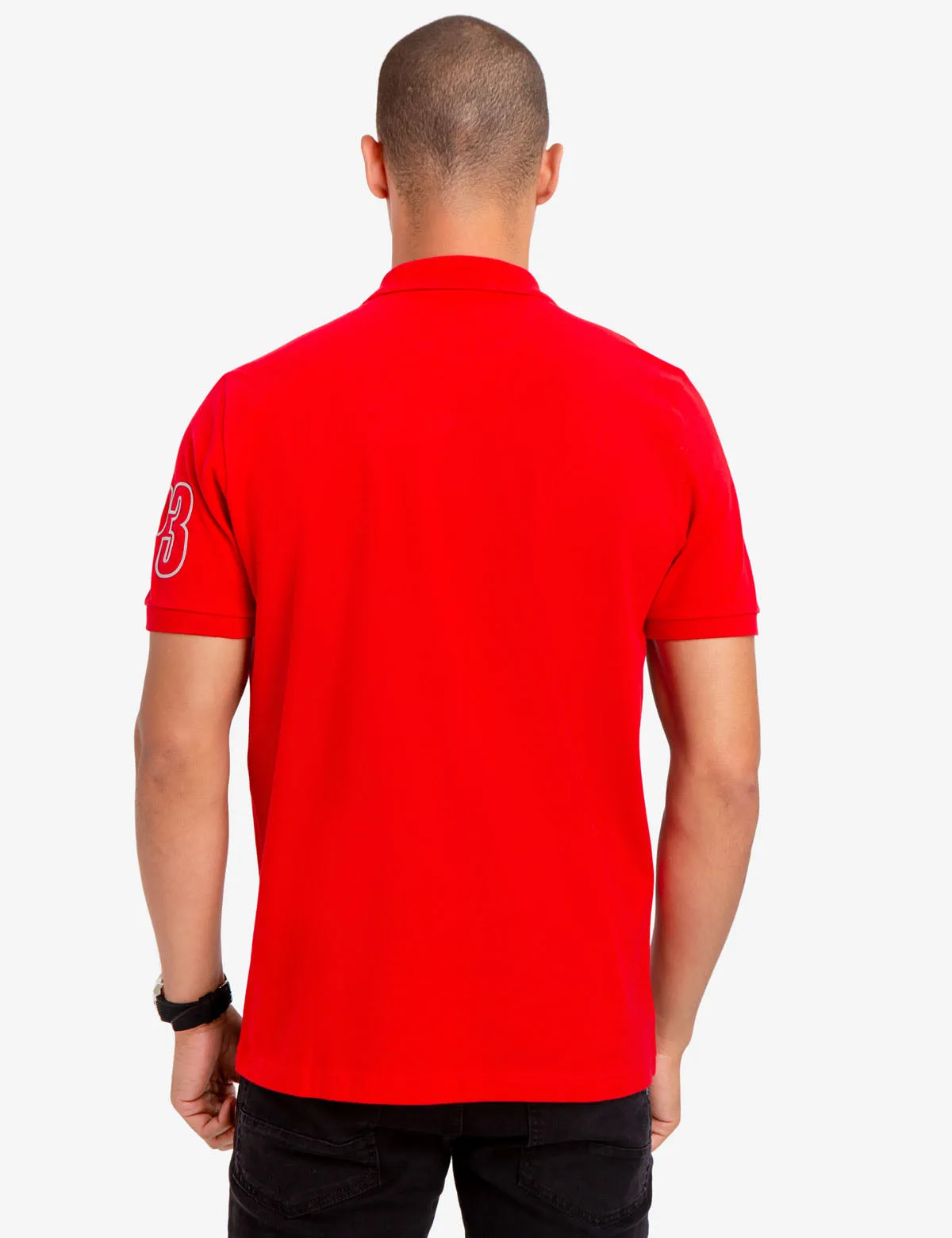 SILVER METALLIC DETAIL COLORBLOCK POLO SHIRT sold by U.S. Polo Assn. product image thumbnail 4