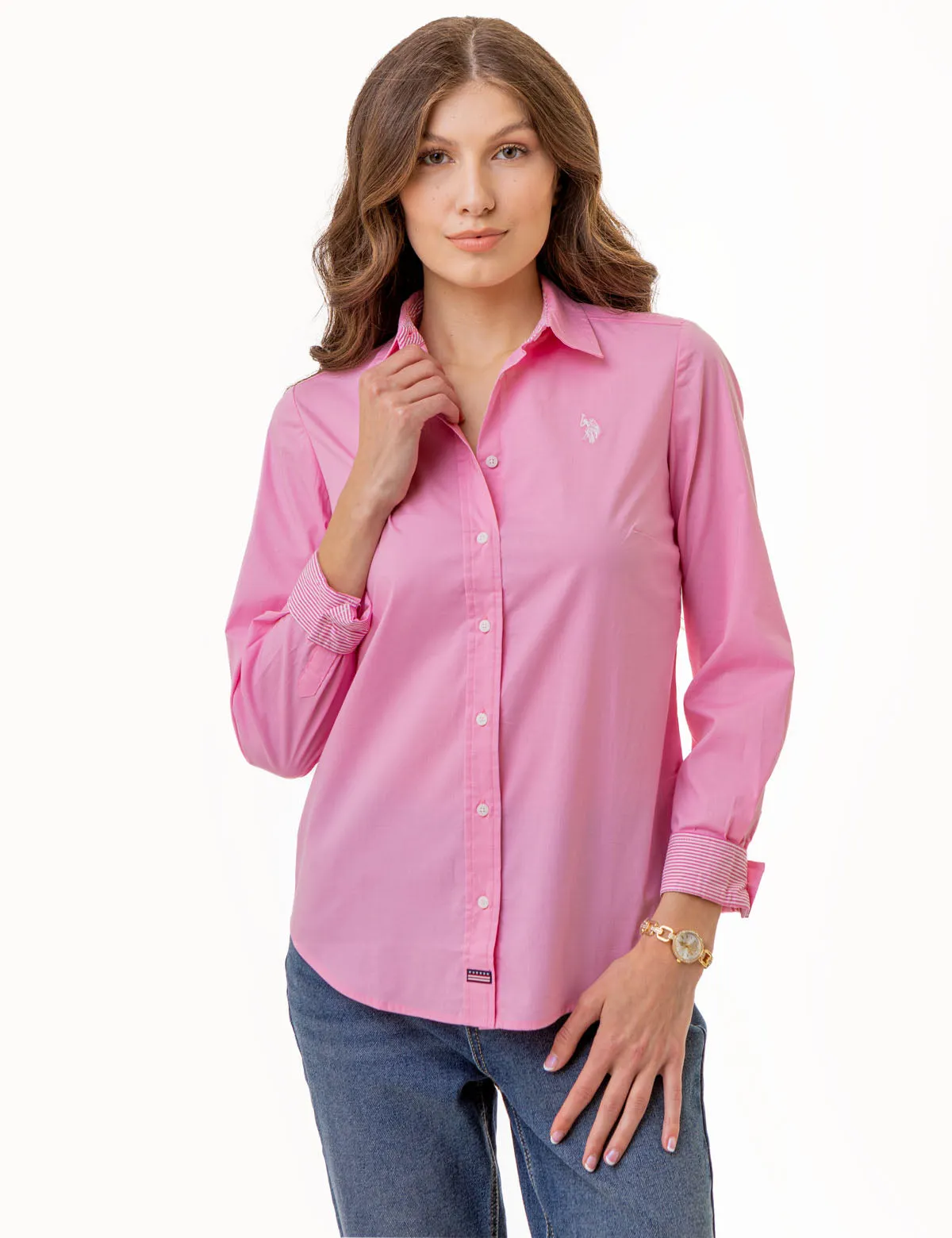 SOLID STRETCH POPLIN SHIRT sold by U.S. Polo Assn. product image thumbnail 4