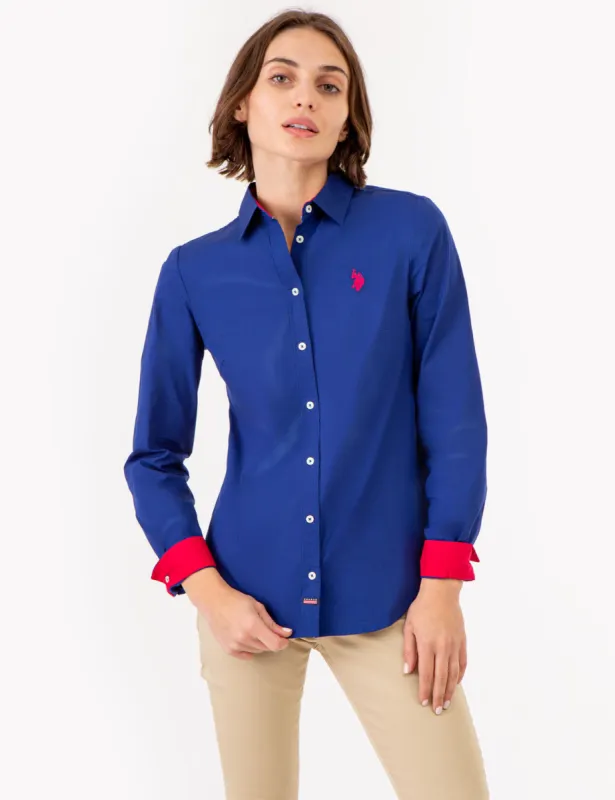 SOLID STRETCH POPLIN SHIRT sold by U.S. Polo Assn.