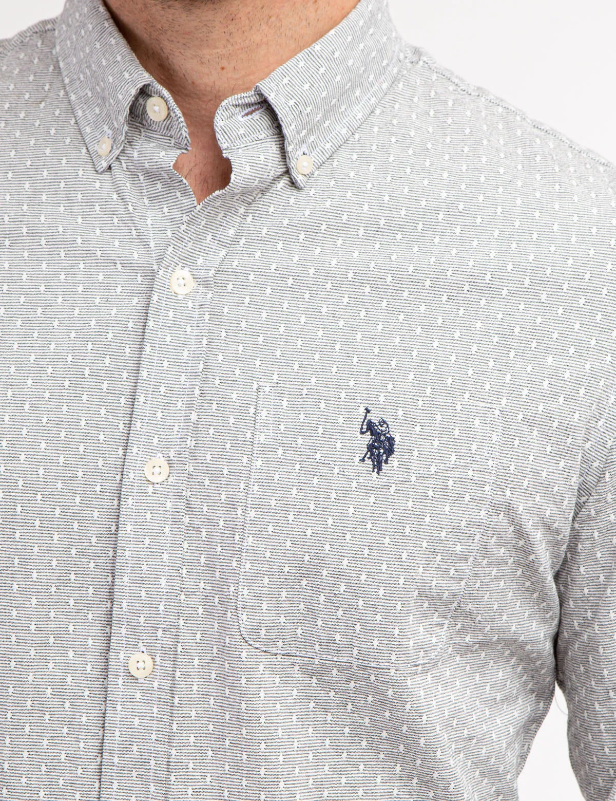 YARN DYE DOBBY PATTERN LONG SLEEVE SHIRT sold by U.S. Polo Assn. product image thumbnail 2