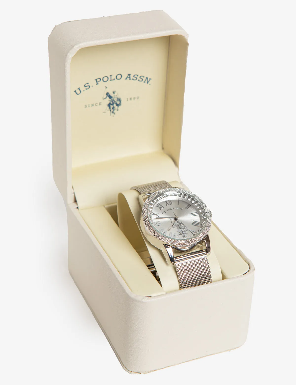 LADIES SILVER MESH BRACELET WATCH sold by U.S. Polo Assn. product image thumbnail 2