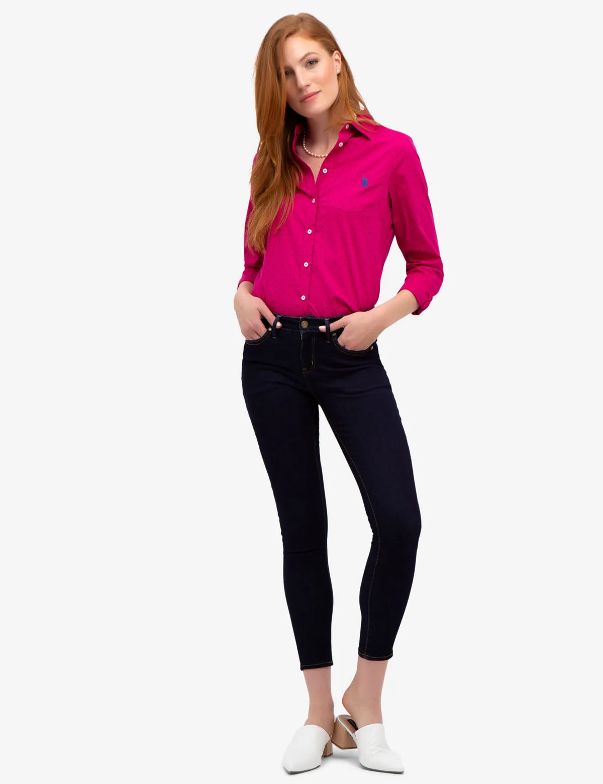 DOT STRETCH POPLIN SHIRT sold by U.S. Polo Assn. product image thumbnail 2