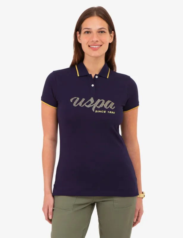 LUREX SCRIPT TIPPED POLO SHIRT sold by U.S. Polo Assn.
