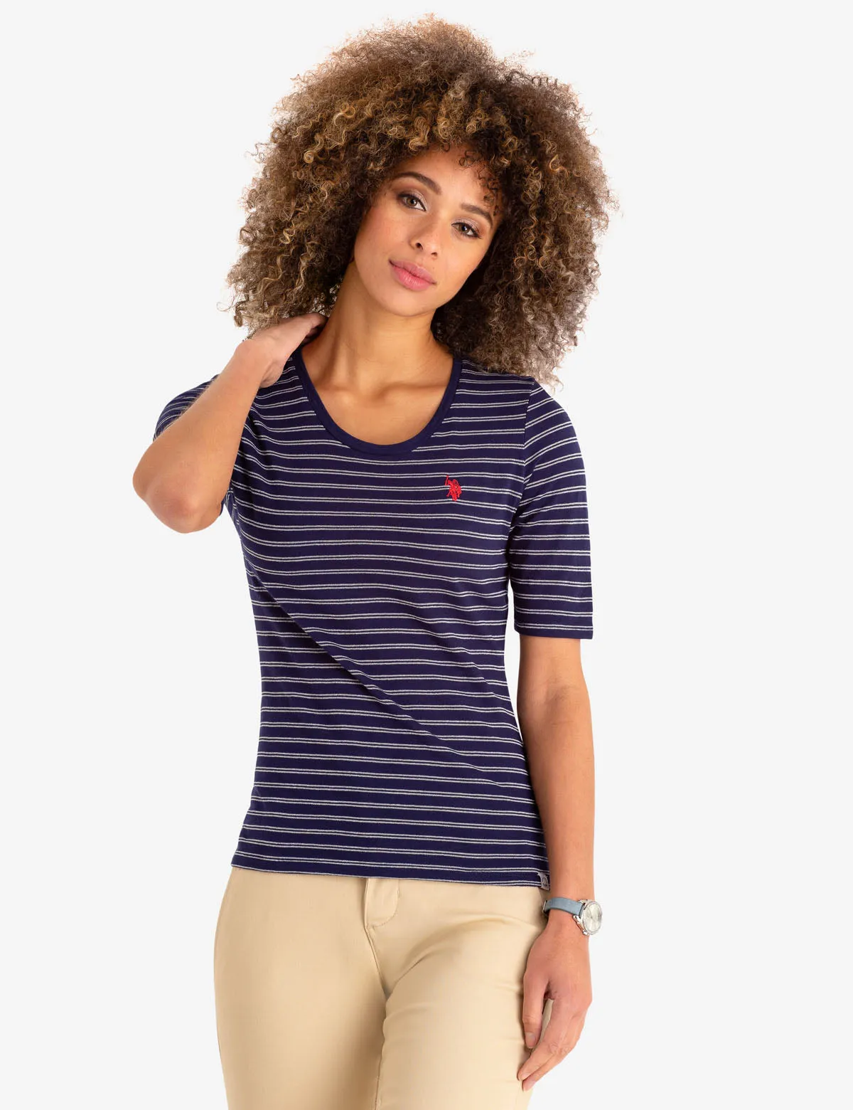 METALLIC LUREX STRIPED TOP sold by U.S. Polo Assn. product image thumbnail 5