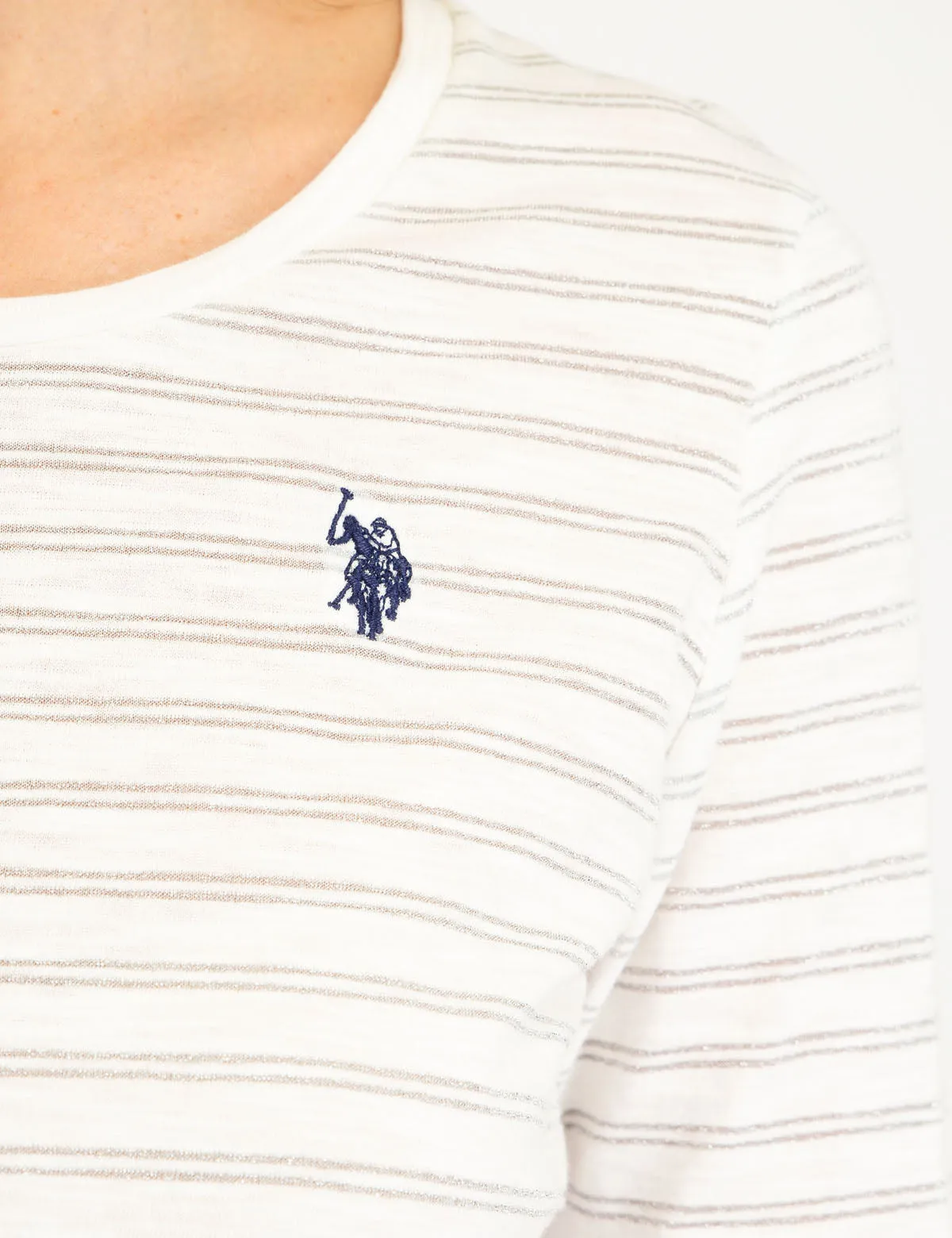 METALLIC LUREX STRIPED TOP sold by U.S. Polo Assn. product image thumbnail 3