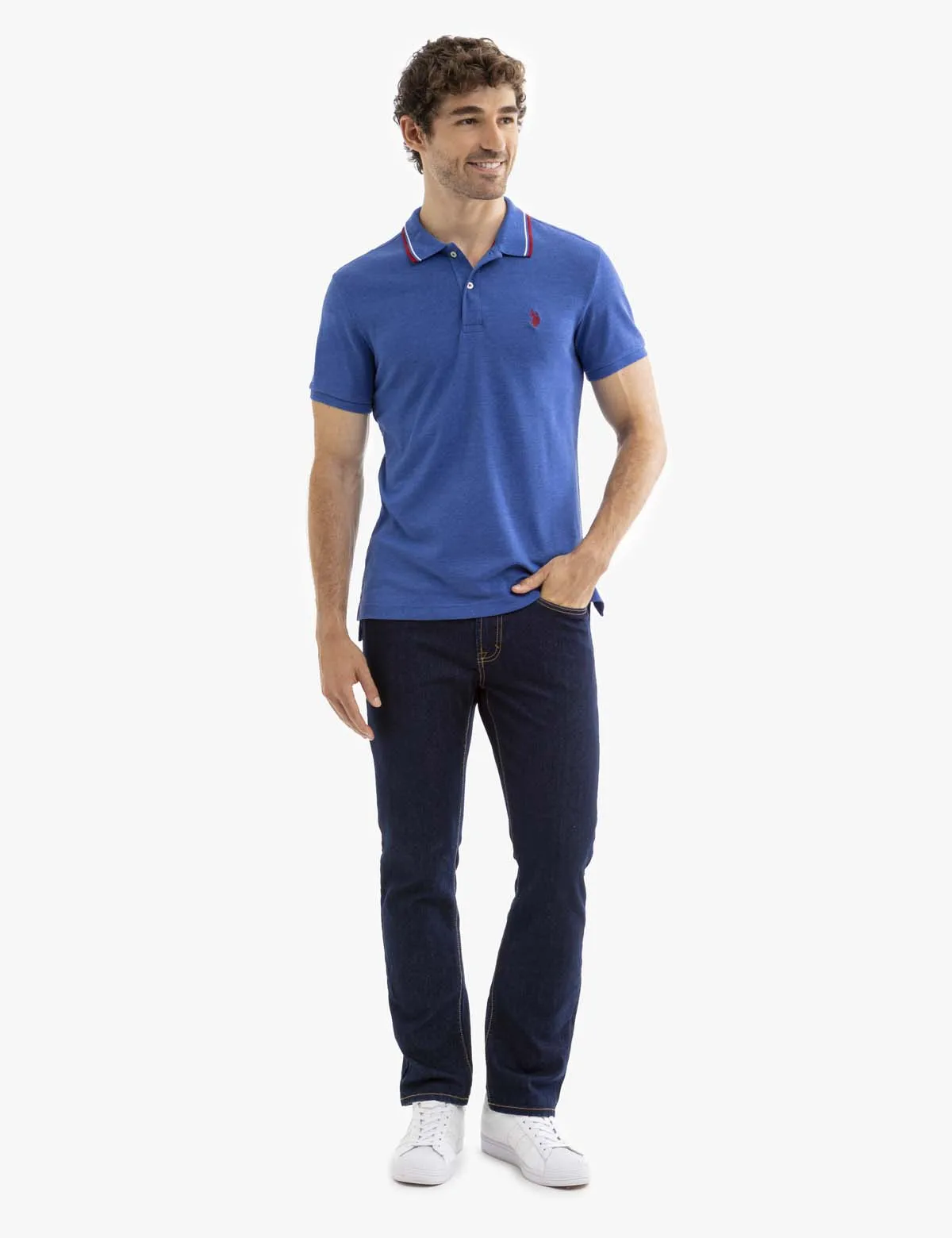 SLIM FIT SOLID INTERLOCK POLO SHIRT sold by U.S. Polo Assn. product image thumbnail 2
