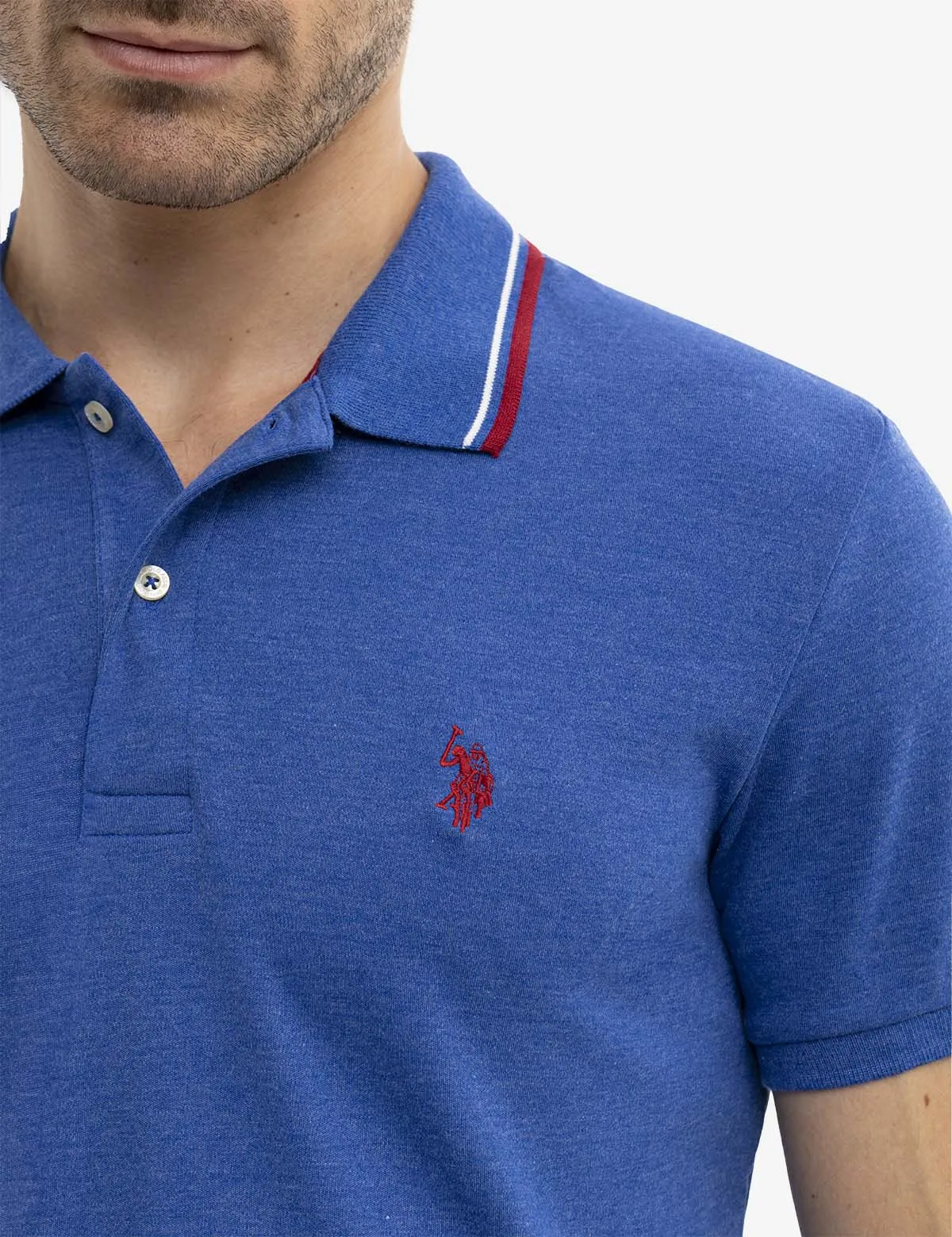 SLIM FIT SOLID INTERLOCK POLO SHIRT sold by U.S. Polo Assn. product image thumbnail 3