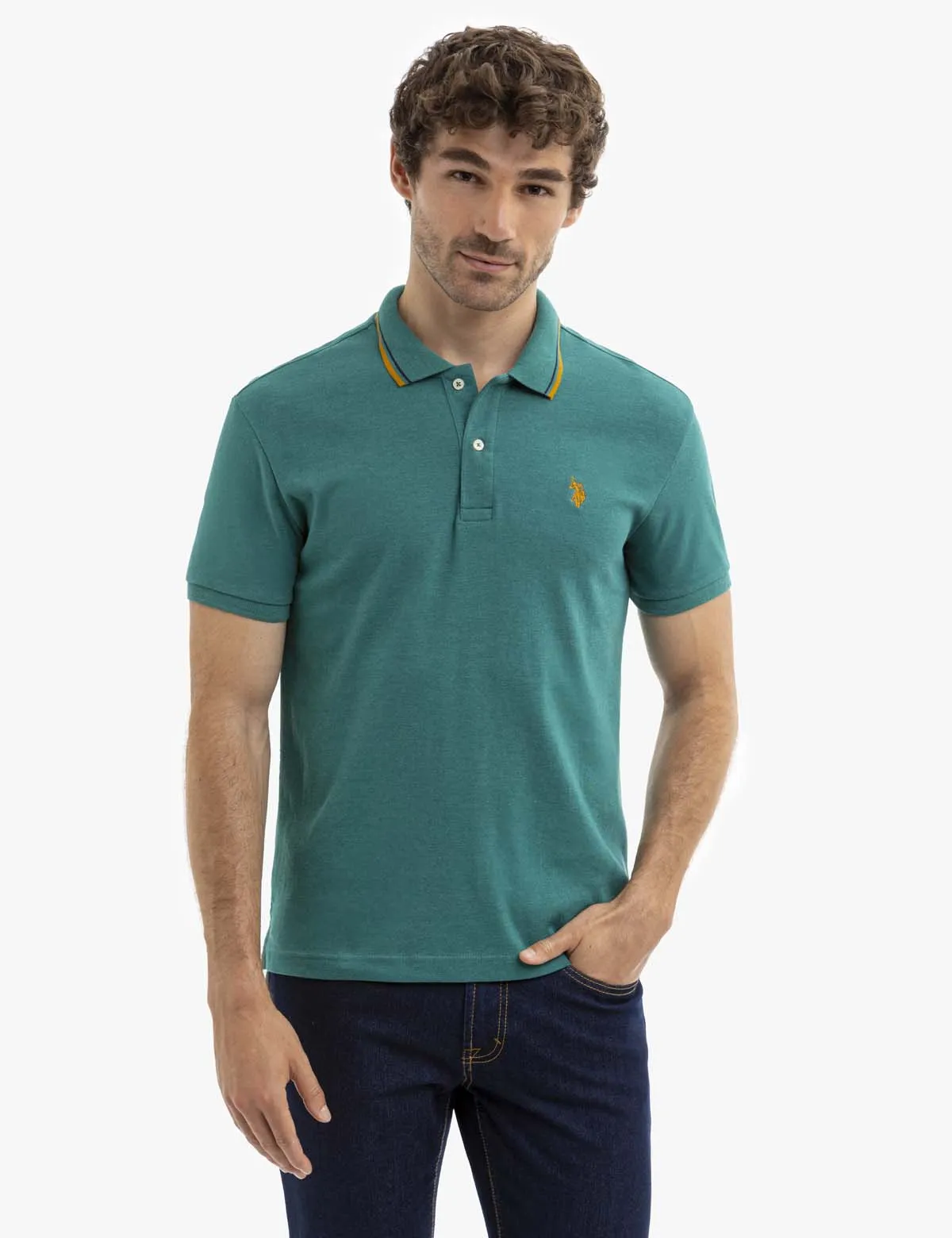 SLIM FIT SOLID INTERLOCK POLO SHIRT sold by U.S. Polo Assn. product image thumbnail 5