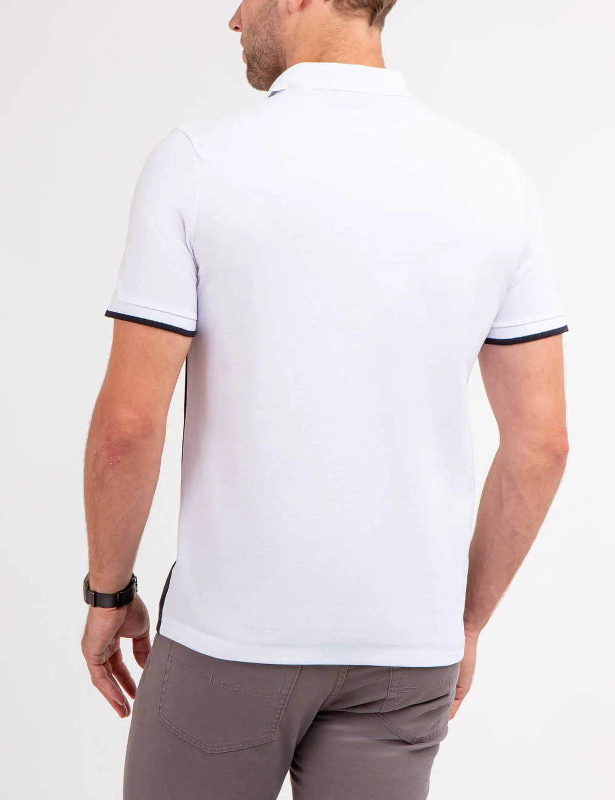 DIAGONAL GRAPHIC PIECED PIQUE POLO SHIRT sold by U.S. Polo Assn. product image thumbnail 4