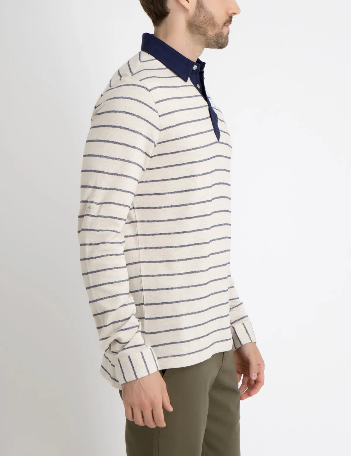 STRIPE COLLARED SHIRT WITH ROLL UP SLEEVES sold by U.S. Polo Assn. product image thumbnail 4