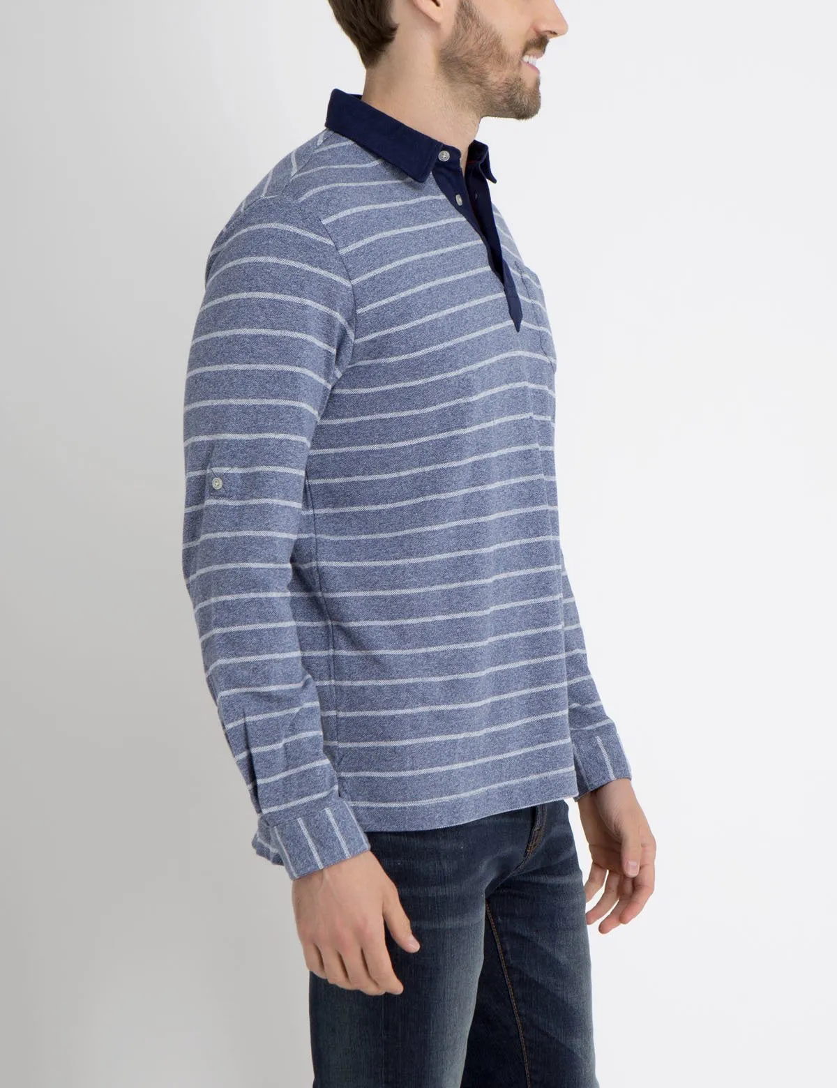 STRIPE COLLARED SHIRT WITH ROLL UP SLEEVES sold by U.S. Polo Assn. product image thumbnail 2