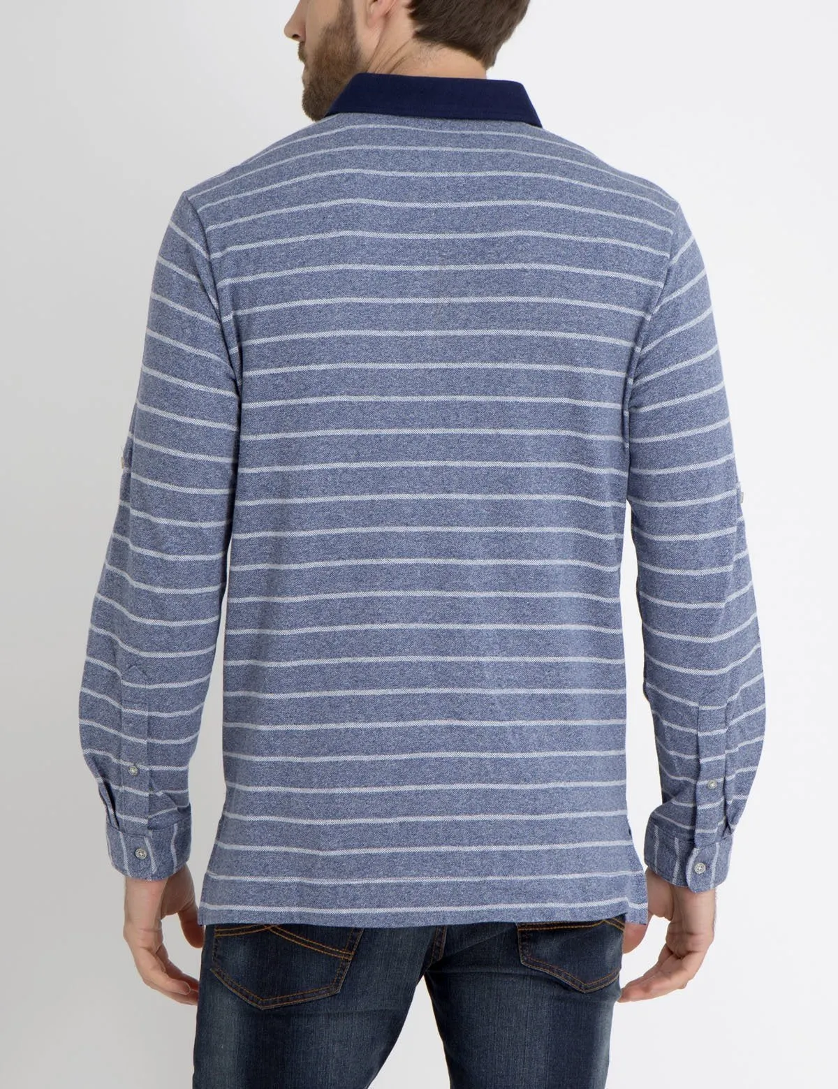 STRIPE COLLARED SHIRT WITH ROLL UP SLEEVES sold by U.S. Polo Assn. product image thumbnail 3