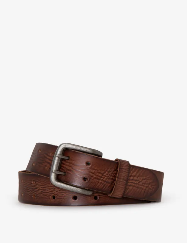MENS 38MM PERFORATED LEATHER BELT sold by U.S. Polo Assn.