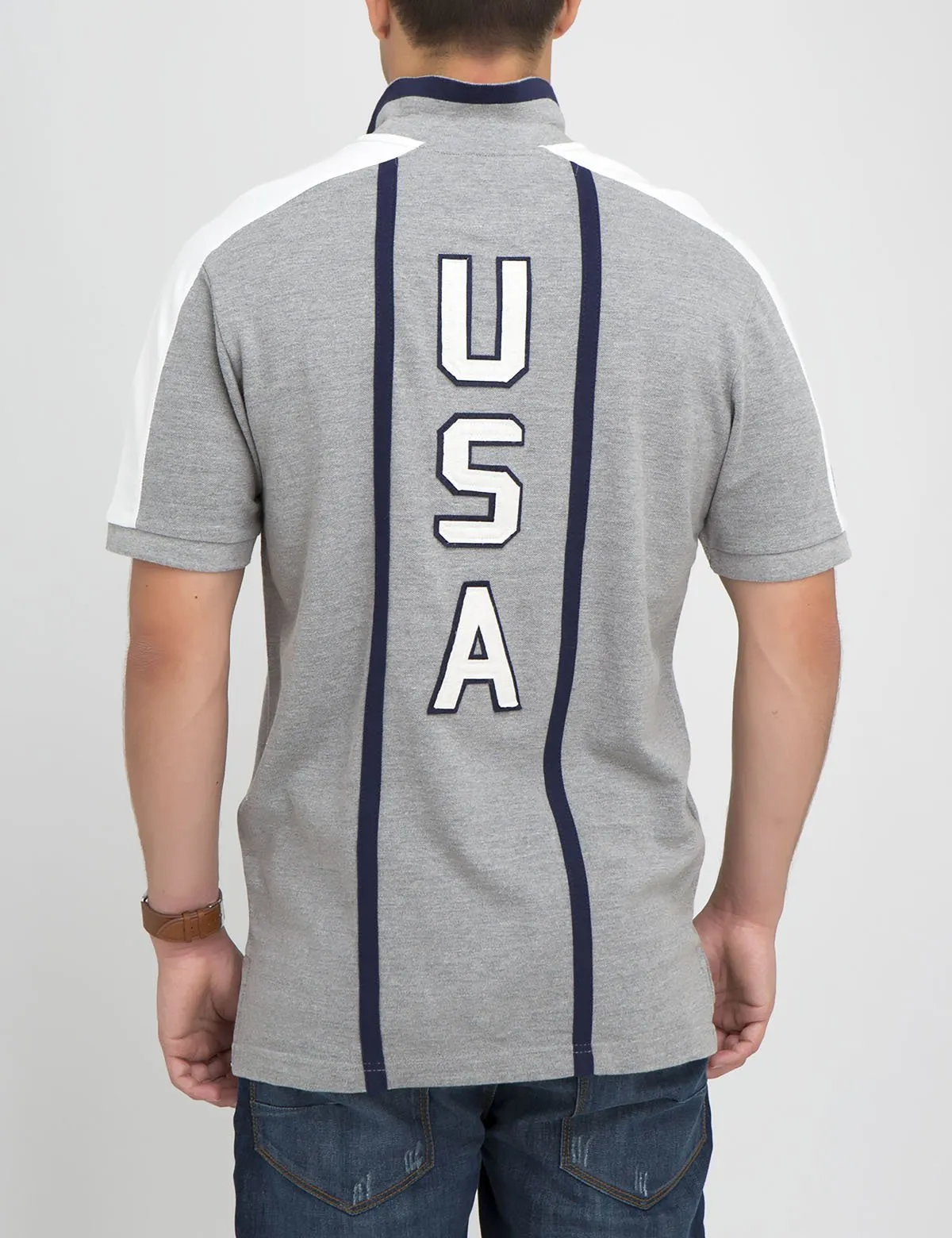 PATCHED USA VERTICAL POLO SHIRT sold by U.S. Polo Assn. product image thumbnail 3