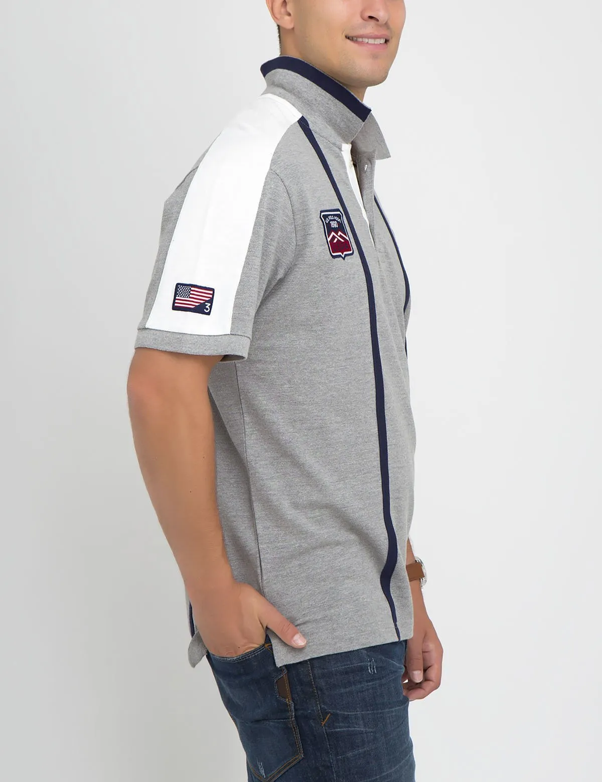 PATCHED USA VERTICAL POLO SHIRT sold by U.S. Polo Assn. product image thumbnail 2