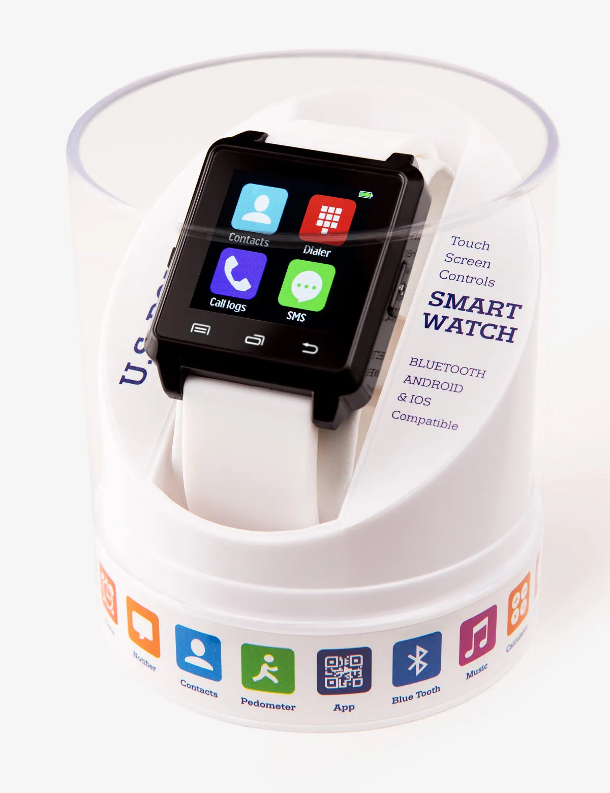 USPA WHITE SQUARE RUBBER STRAP SMART WATCH sold by U.S. Polo Assn.