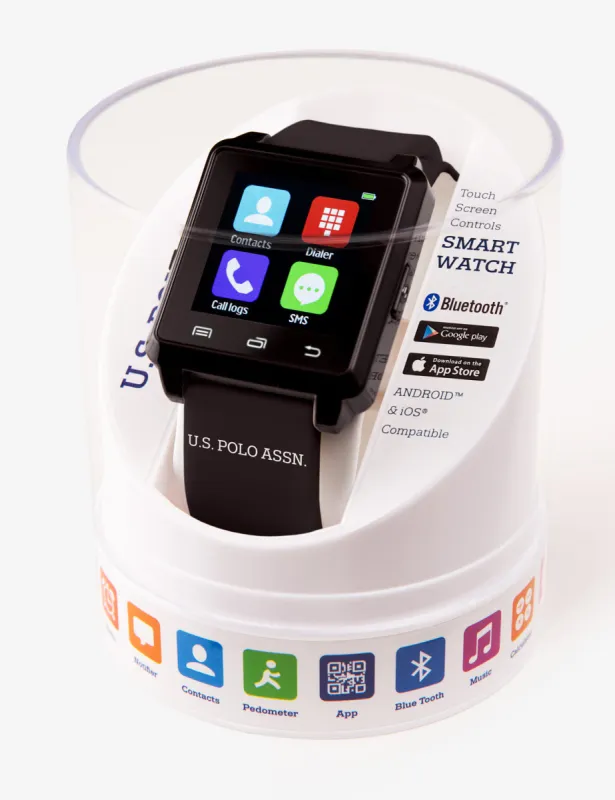 USPA BLACK SQUARE RUBBER STRAP SMART WATCH sold by U.S. Polo Assn.