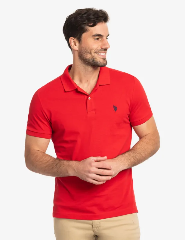 SLIM FIT SOLID PIQUE POLO SHIRT sold by U.S. Polo Assn.