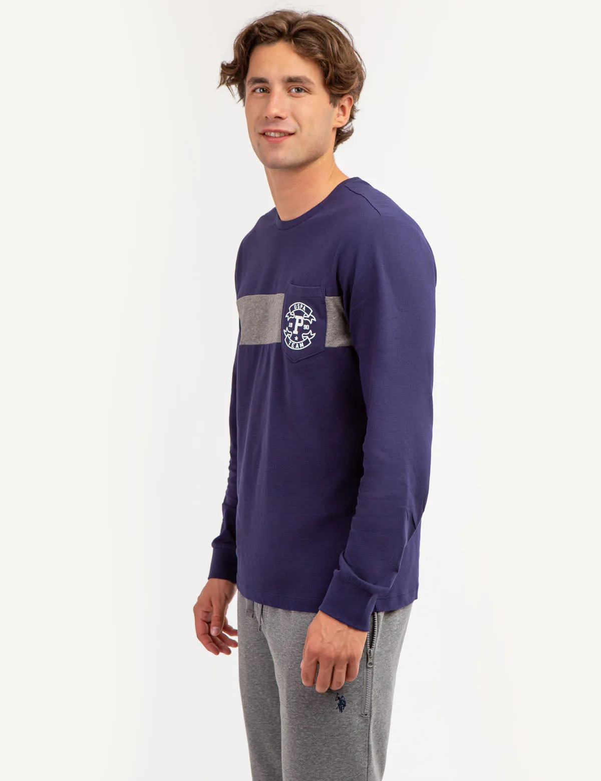 USPA TEAM COLORBLOCK LONG SLEEVE T-SHIRT sold by U.S. Polo Assn. product image thumbnail 3