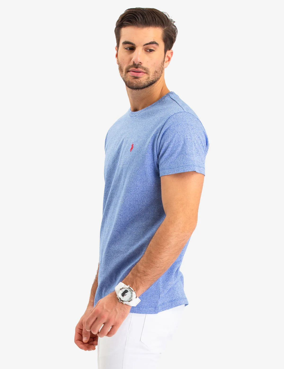 TWISTED YARN CREW NECK T-SHIRT sold by U.S. Polo Assn. product image thumbnail 3