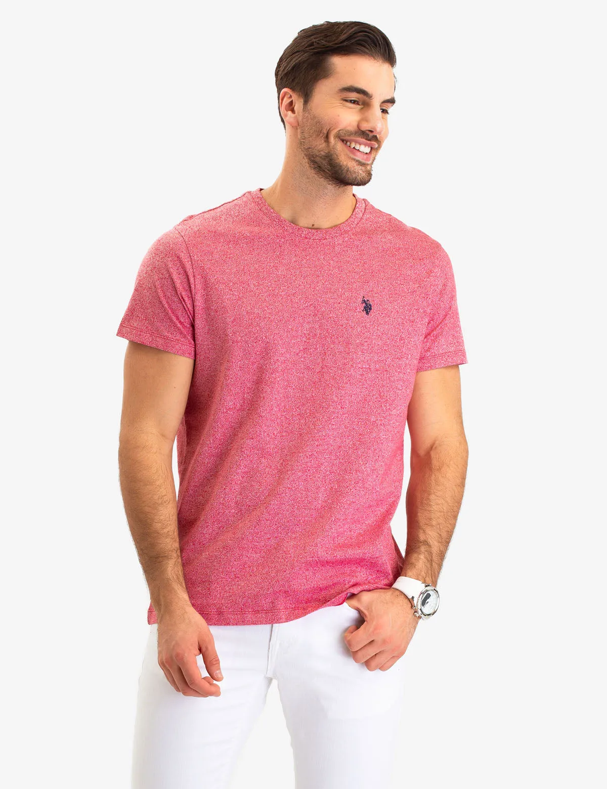 TWISTED YARN CREW NECK T-SHIRT sold by U.S. Polo Assn. product image thumbnail 5