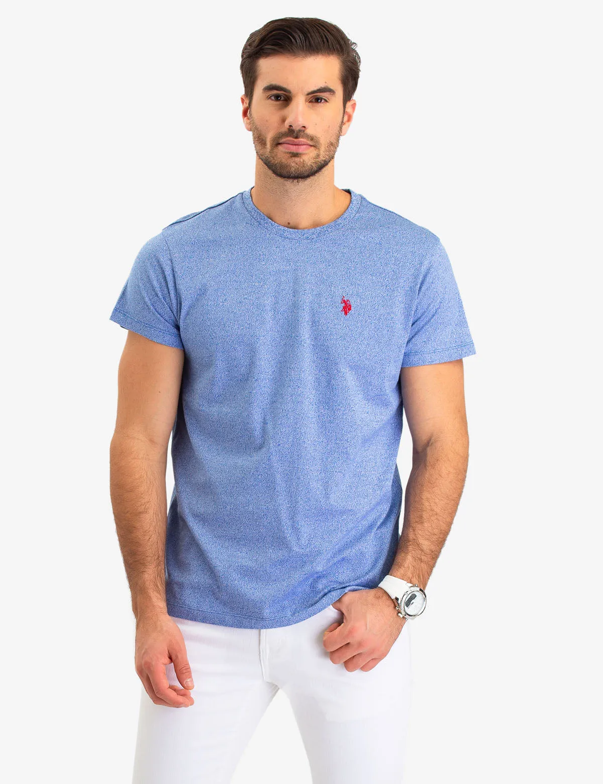 TWISTED YARN CREW NECK T-SHIRT sold by U.S. Polo Assn.