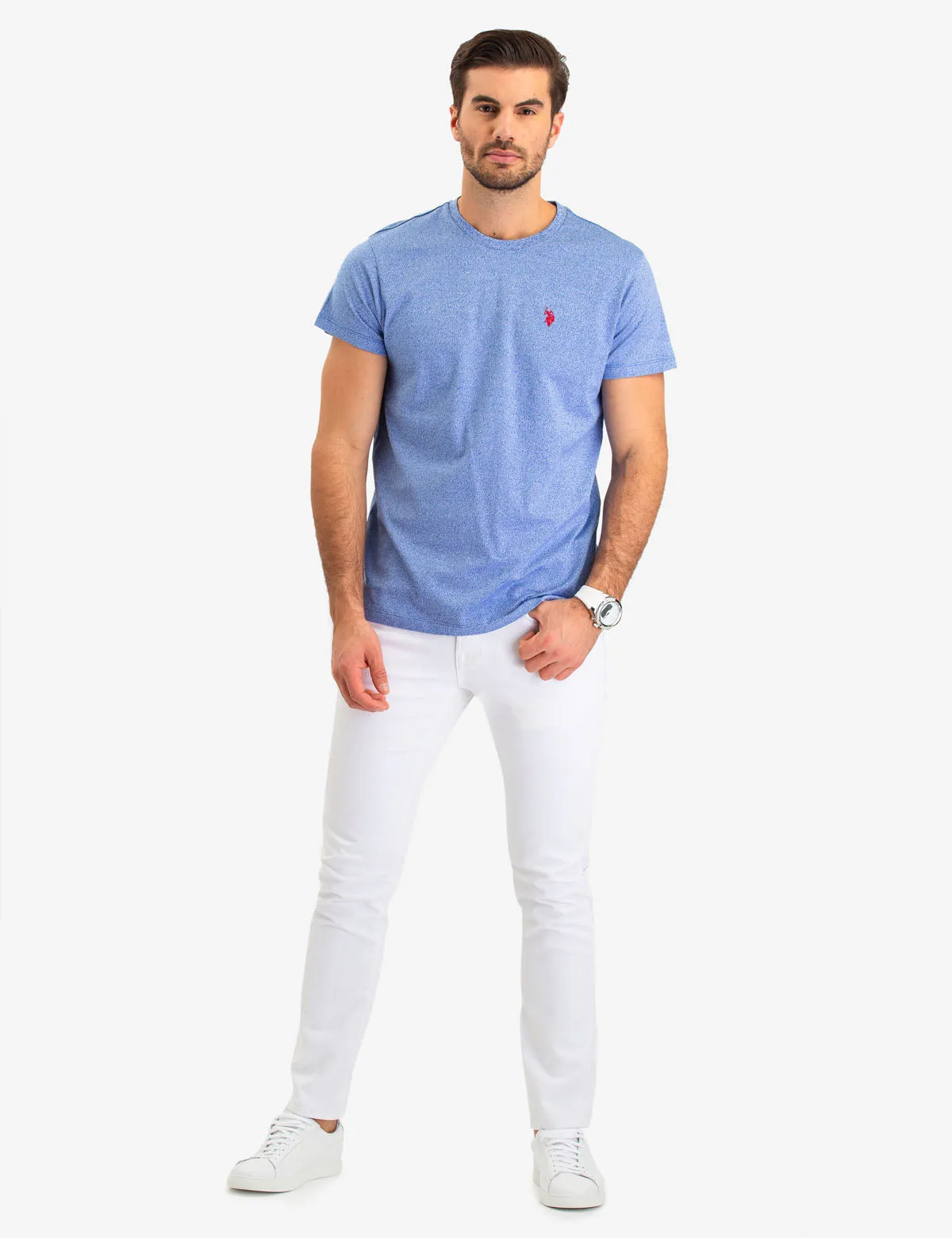 TWISTED YARN CREW NECK T-SHIRT sold by U.S. Polo Assn. product image thumbnail 2