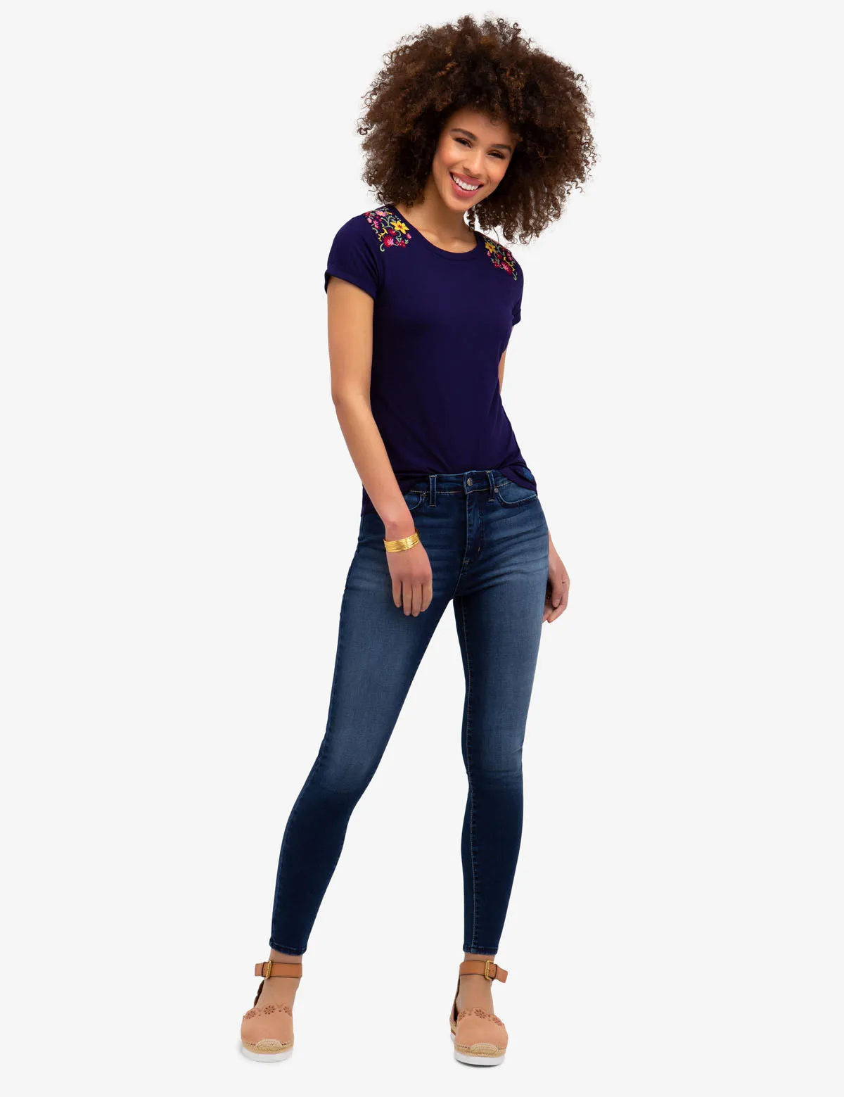 FLORAL EMBROIDERED T-SHIRT sold by U.S. Polo Assn. product image thumbnail 2